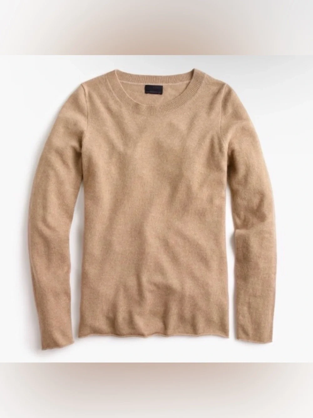 J. Crew Collection Italian Cashmere Pullover Sweater Size Medium Tan